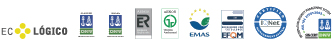 logotipos de calidad:EColgico, Aenor, Emas, EFQM 